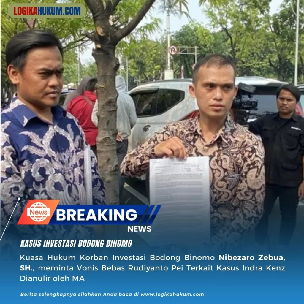 Para Korban Binomo didampingi Kuasa Hukum bersurat ke MA usai PT Banten vonis bebas ayah Vanessa Khong, Rudiyanto Pei (RP)